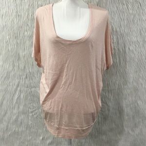 Lucy and Laurel pink t shirt oversized top size xl
